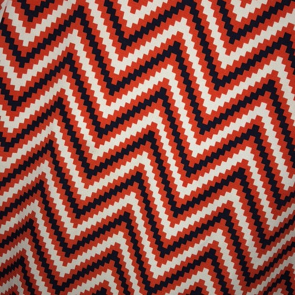 Red, White, and Navy Blue Chevron blouse - Picture 2 of 3